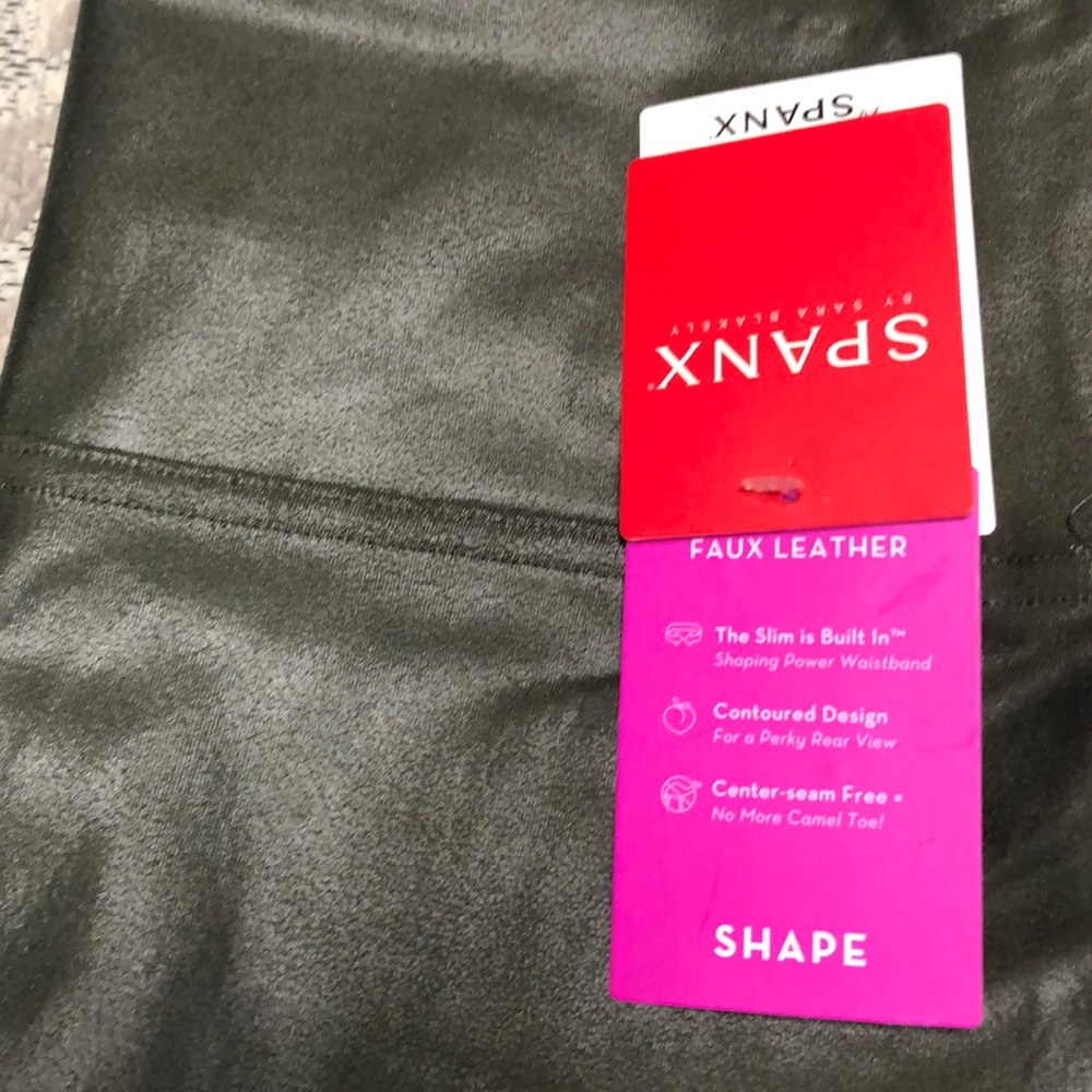 SPANX faux leather leggings OLIVE - Picture 8 of 8